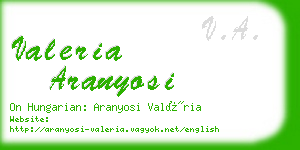 valeria aranyosi business card